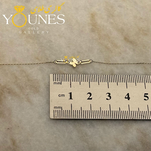 دستبند تمام طلا پروانه لیزری